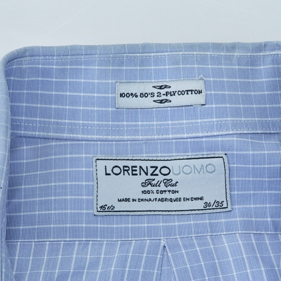 Lorenzo Uomo, light blue dress shirt with French cuffs, 16 1/2, 34/35 - Picture 4 of 6